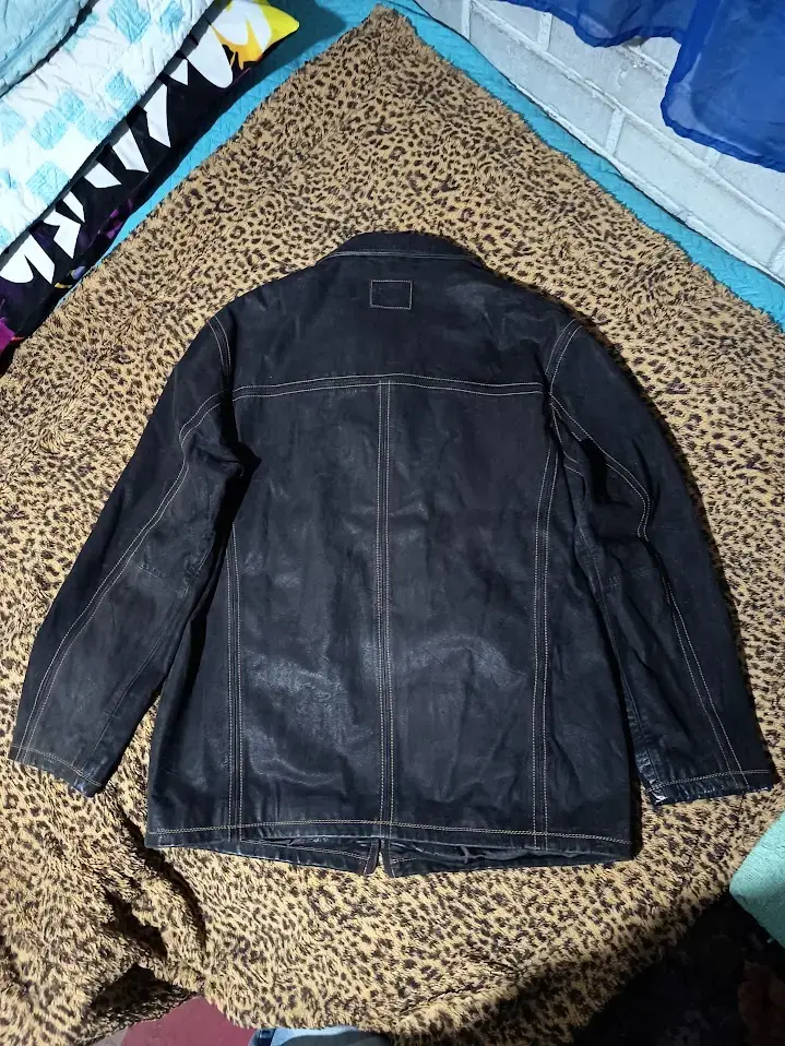 Chaqueta de cuero café para Hombre - 5