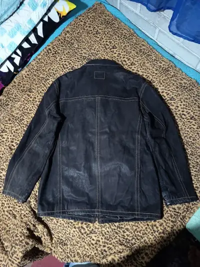 Chaqueta de cuero café para Hombre - miniatura 5