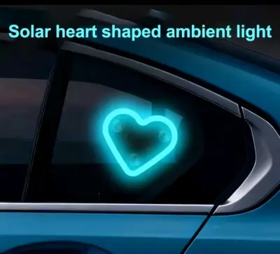 Luz LED ambiental para ventana de auto con carga solar y USB - miniatura 3