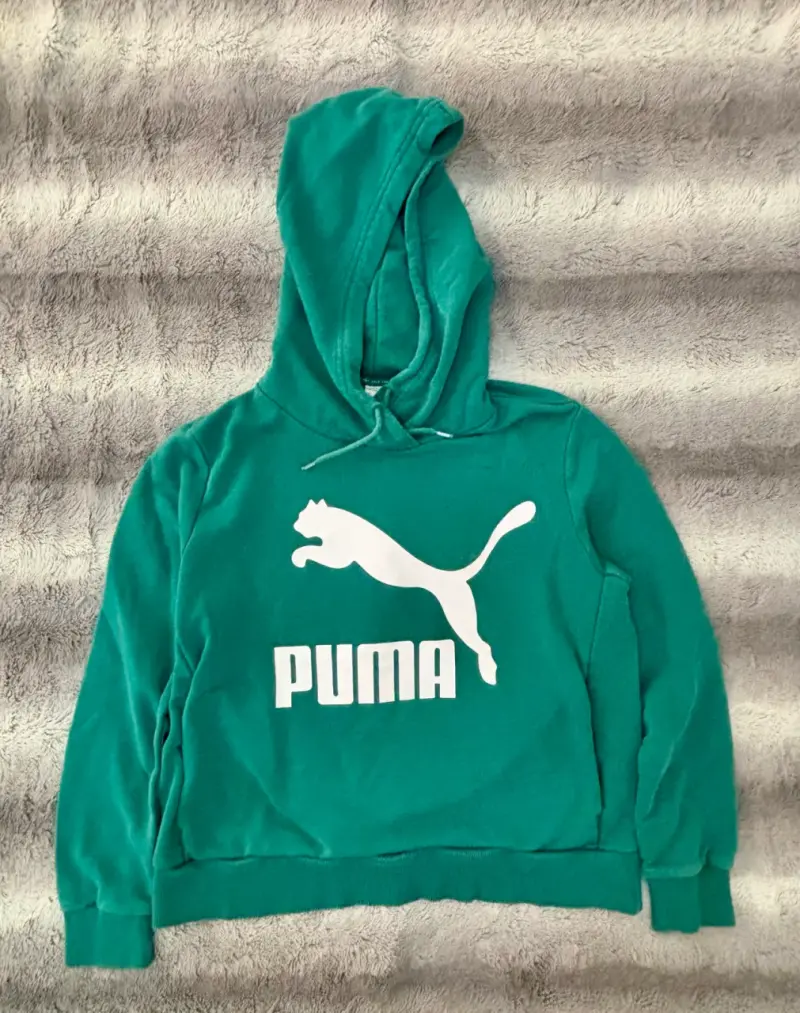 Polerón con capucha verde Puma para mujer - 1