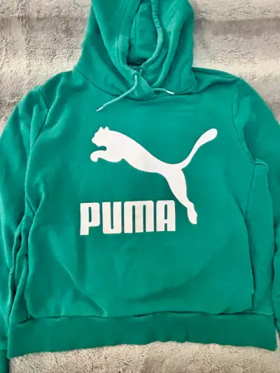 Polerón con capucha verde Puma para mujer - miniatura 2