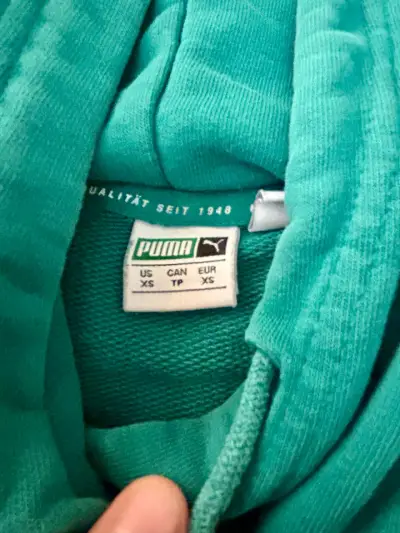 Polerón con capucha verde Puma para mujer - miniatura 4