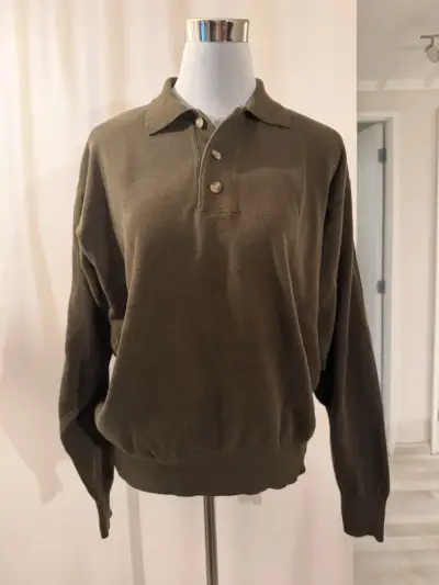 Poleron unisex talla L oliva - miniatura 1