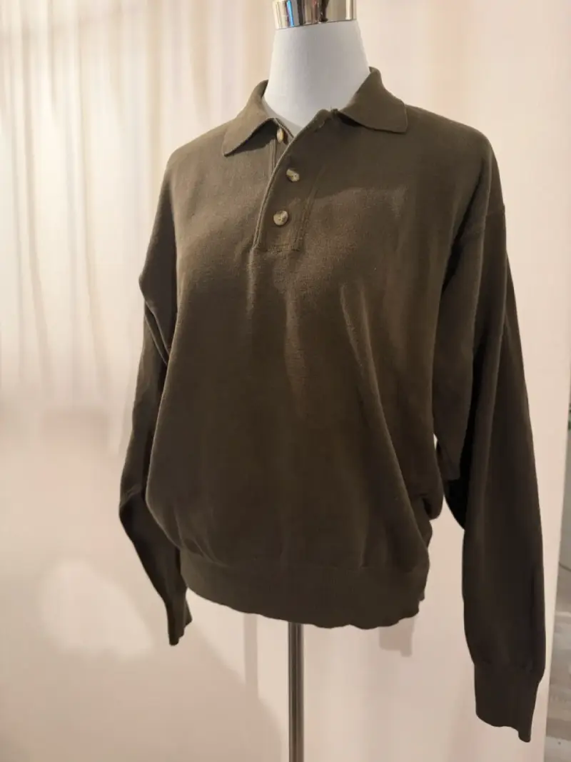 Poleron unisex talla L oliva - 2