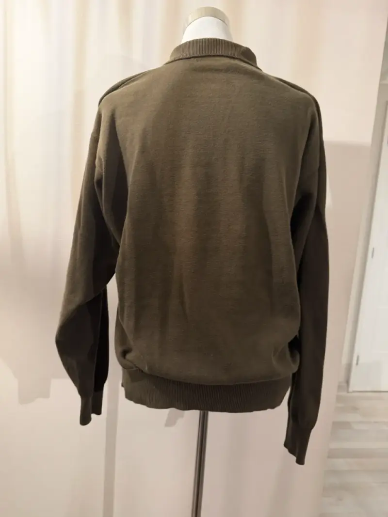 Poleron unisex talla L oliva - 4