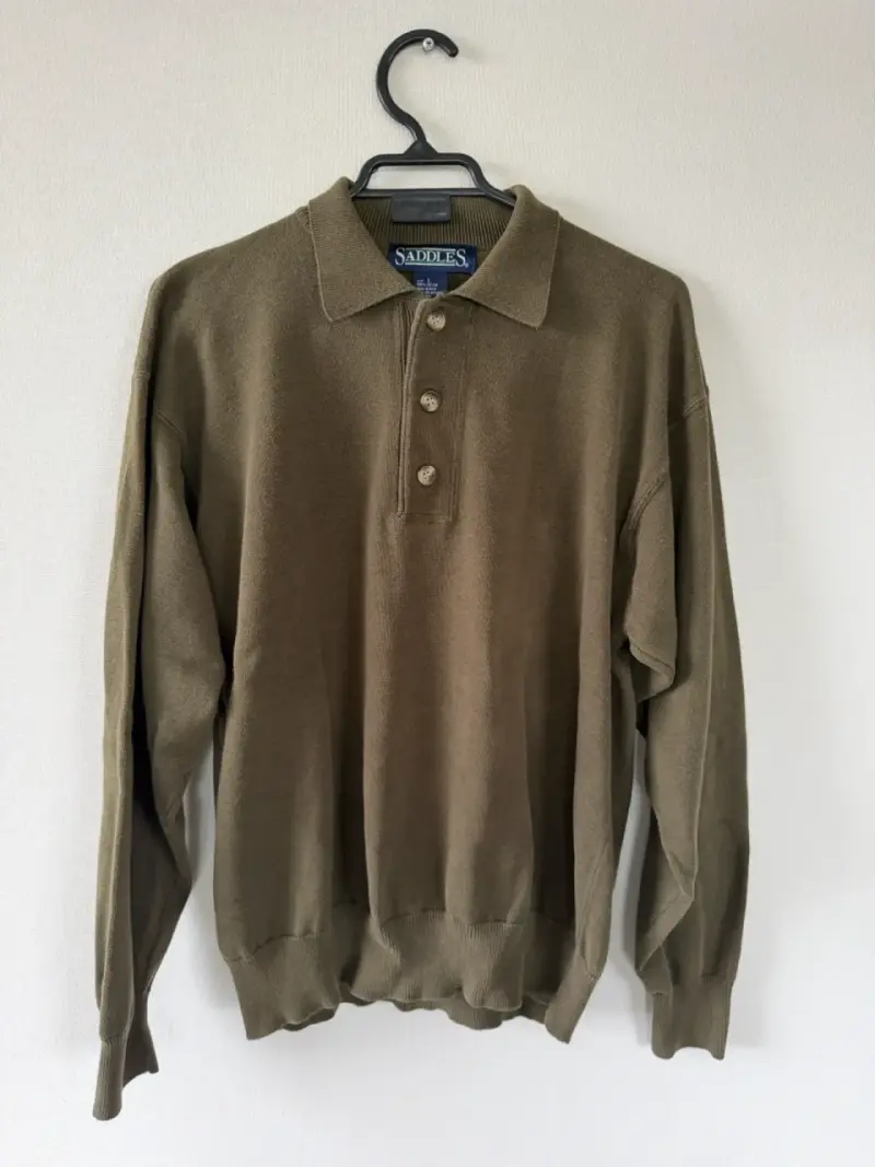 Poleron unisex talla L oliva - 5