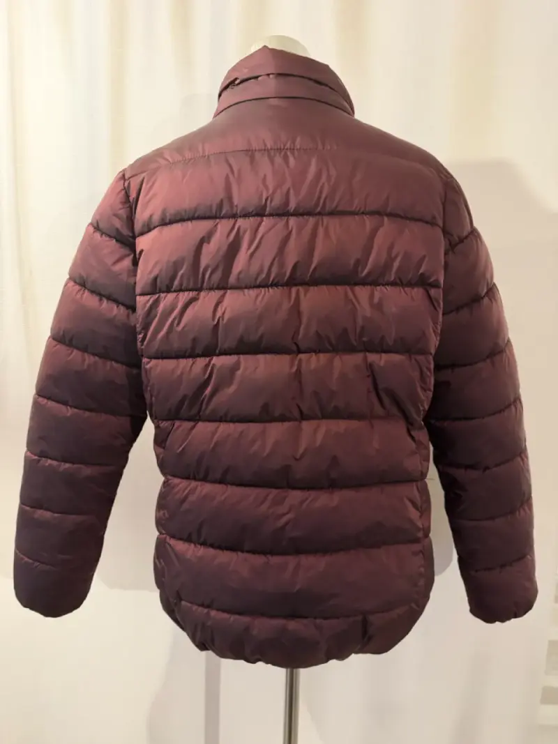 Chaqueta acolchada burdeos para invierno - 5