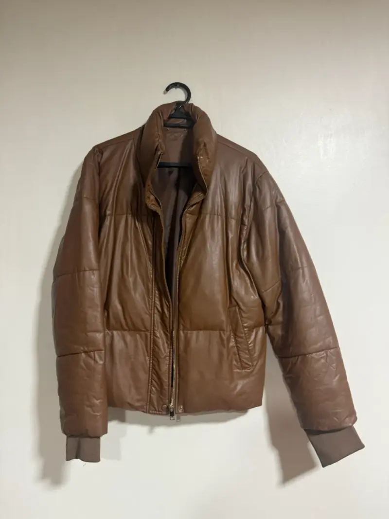 Chaqueta acolchada marrón para mujer - 2