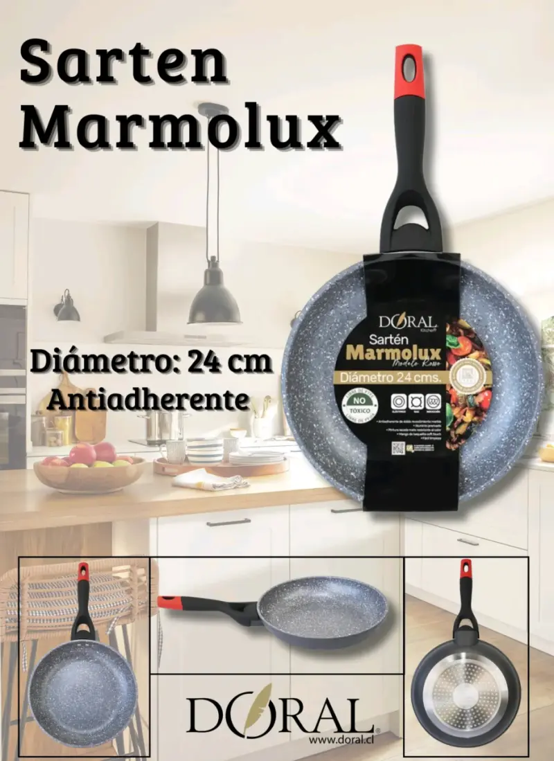 Sartén Marmolux Doral 22 cm Antiadherente - 3
