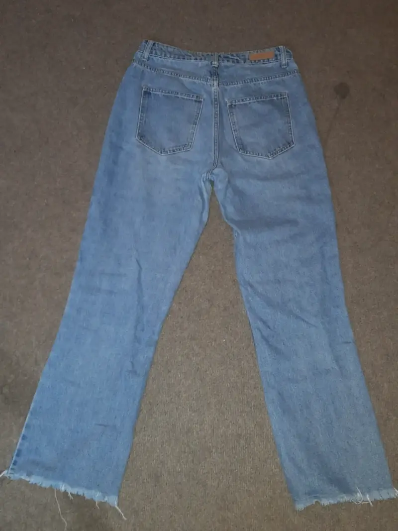 Jeans de mezclilla azul para mujer - 2