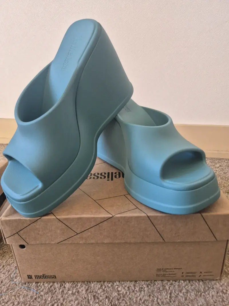 Sandalias plataforma azules Melissa - 2