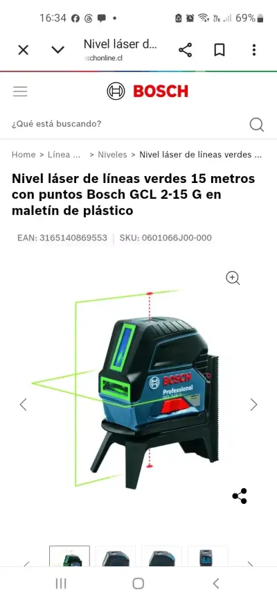 Nivel láser Bosch profesional con accesorios - miniatura 4