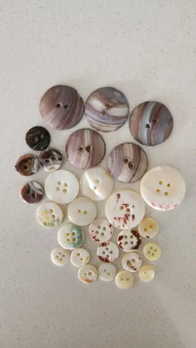 Set de botones de concha perla - miniatura 1