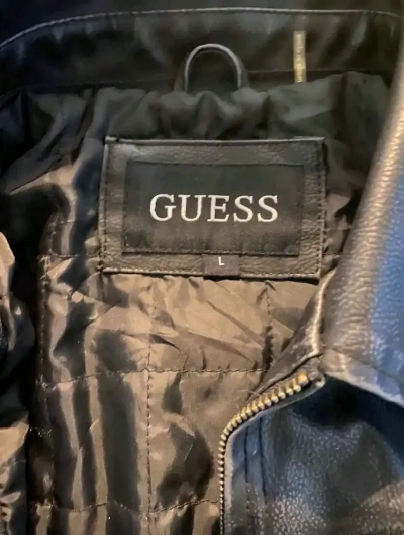 Chaqueta de cuero negra Guess para hombre - 2
