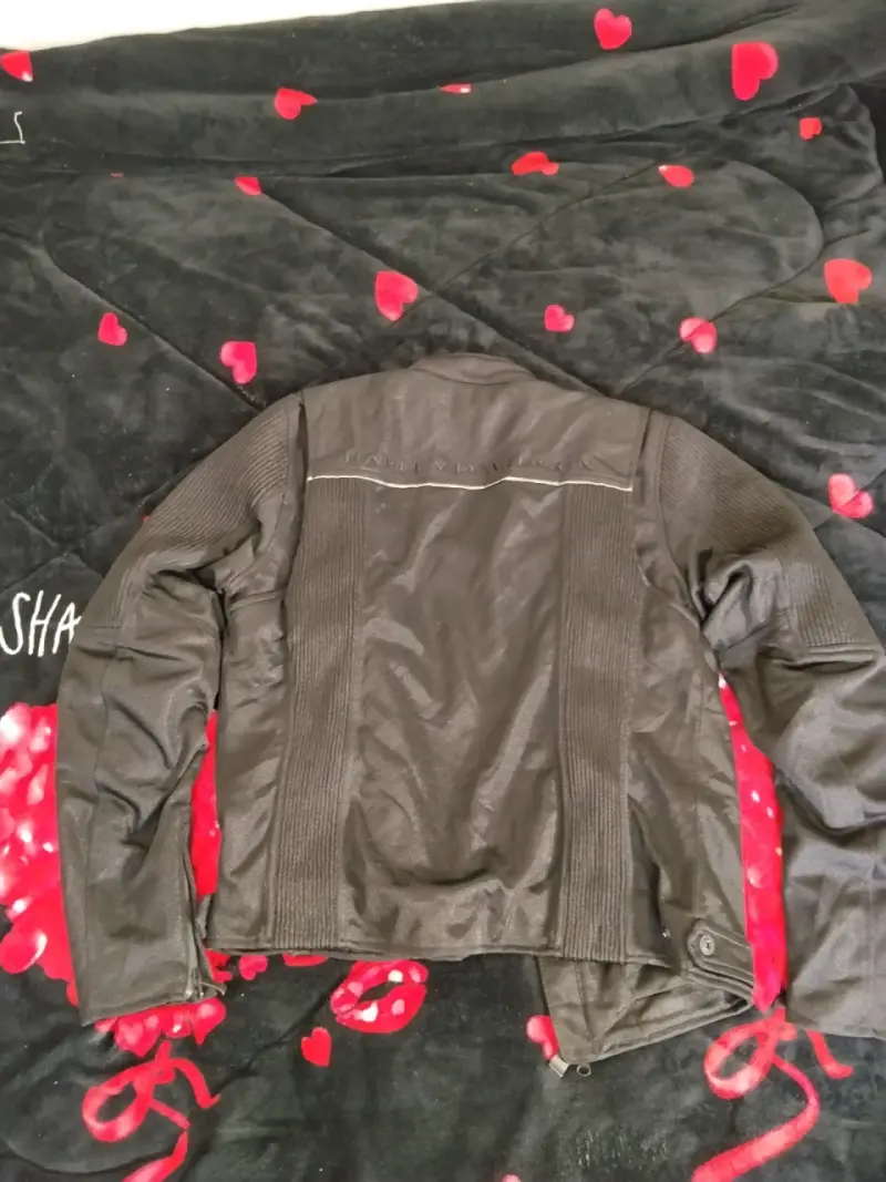Chaqueta de moto Harley Davidson negra - 1