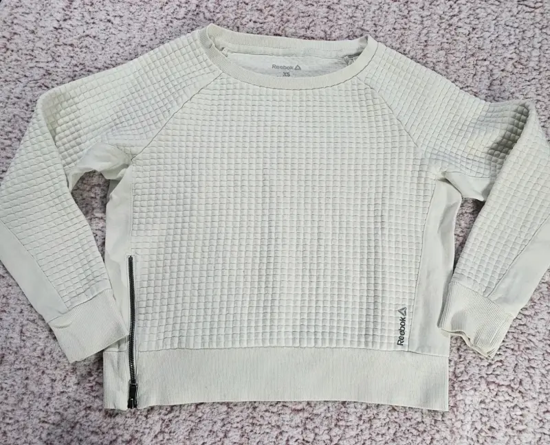 Polerón Reebok blanco texturizado para mujer - 2