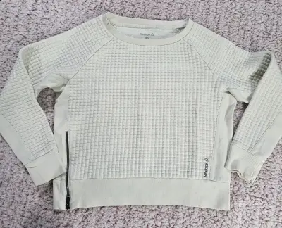 Polerón Reebok blanco texturizado para mujer - miniatura 2