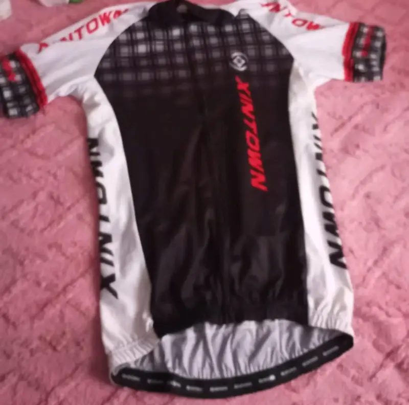 Jersey de ciclismo Xintown negro y blanco
