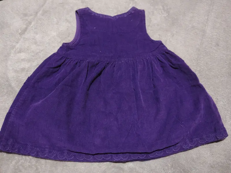 Vestido morado de pana para niña Pilin - 2
