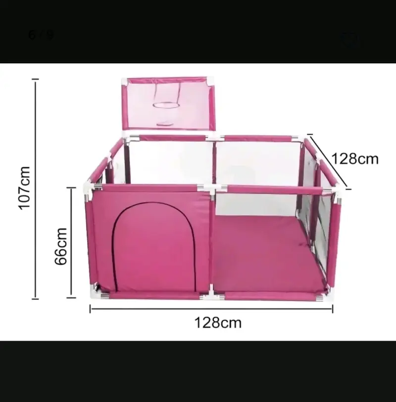 Corral de Juegos para Niños Rosa y azul con Puerta - 1