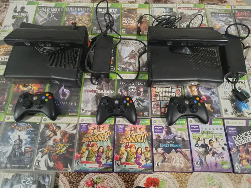 Consola Xbox 360 con Kinect y juegos variados - 1