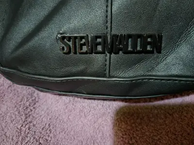 Bolso de cuero negro Steve Madden - miniatura 2