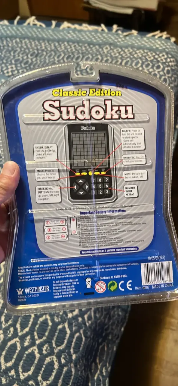 Juego electrónico de Sudoku y Solitario - 2