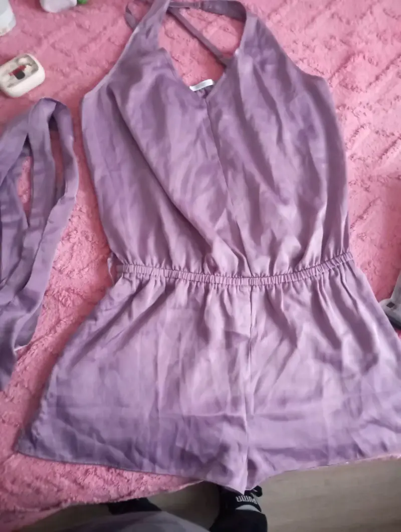 Enterito corto lila para mujer