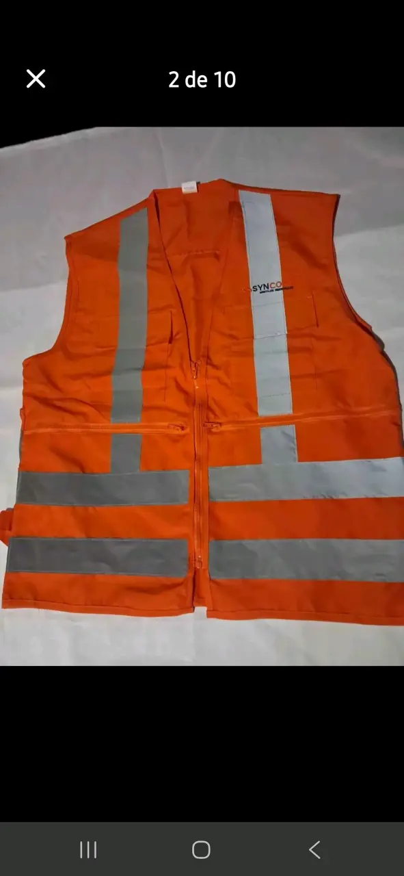 Chaleco reflectante de seguridad naranja - 1