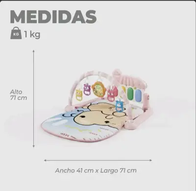 Gimnasio para bebés con piano y juguetes colgantes - miniatura 2