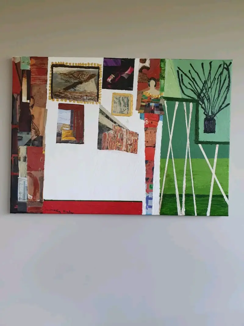 Cuadro acrílico con técnica mixta 70x50 cm