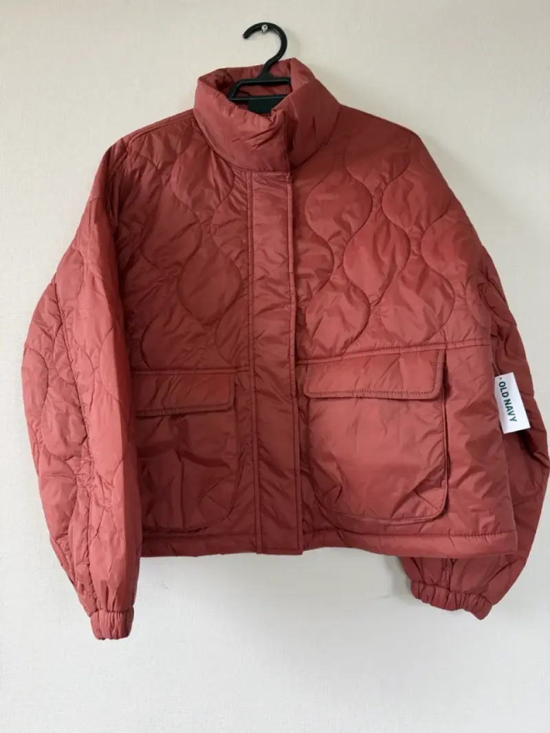 Chaqueta acolchada naranjo apagado para mujer - 2