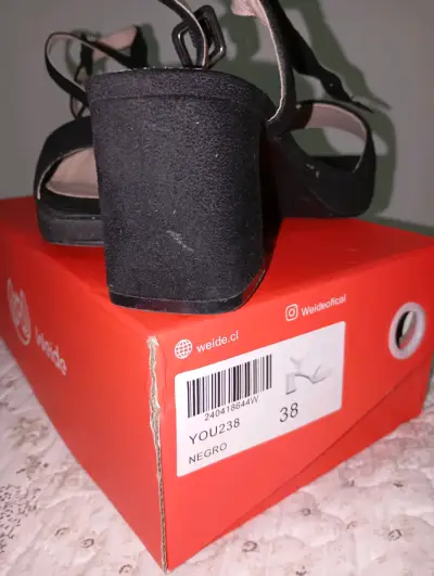 Sandalias de tacón Weide negras elegantes - miniatura 2