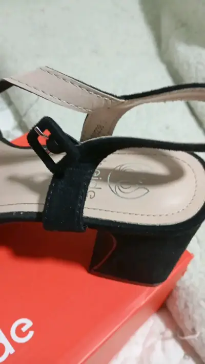 Sandalias de tacón Weide negras elegantes - miniatura 4