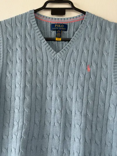 Chaleco sin mangas Polo Ralph Lauren celeste - miniatura 2