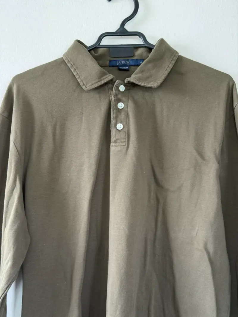 Polera tipo polo manga larga J crew L - 2