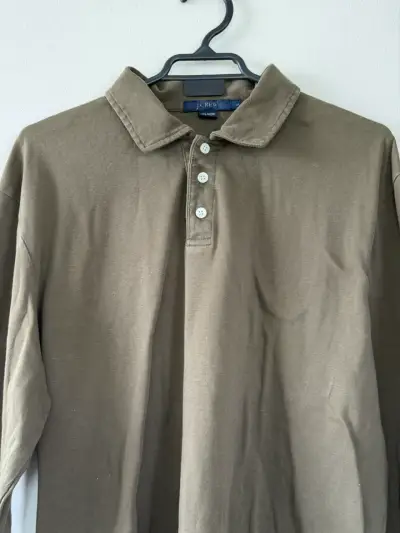 Polera tipo polo manga larga J crew L - miniatura 2