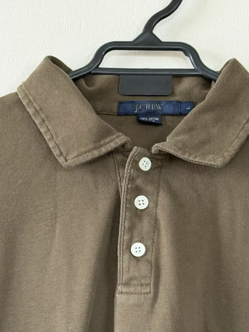 Polera tipo polo manga larga J crew L - 3