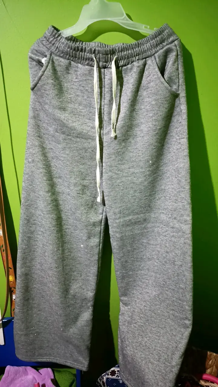 Pantalones de chándal grises para mujer - 1