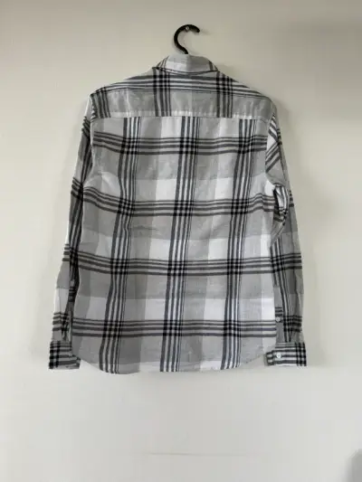 Camisa de franela a cuadros gris H&M - miniatura 4