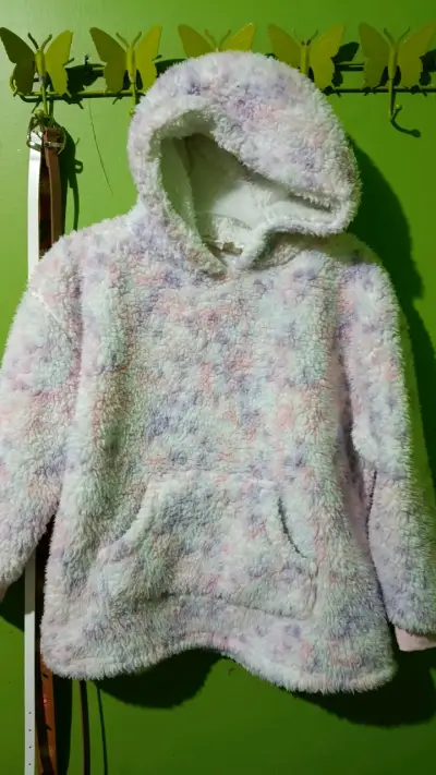 Polerón de felpa con capucha para niña - miniatura 1