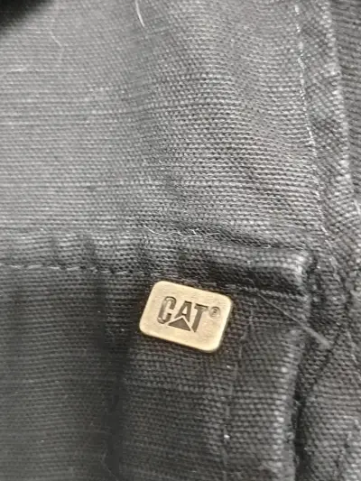 Chaqueta negra de algodón con cierre y botones - miniatura 4