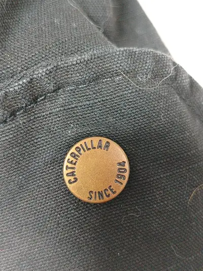 Chaqueta negra de algodón con cierre y botones - miniatura 5
