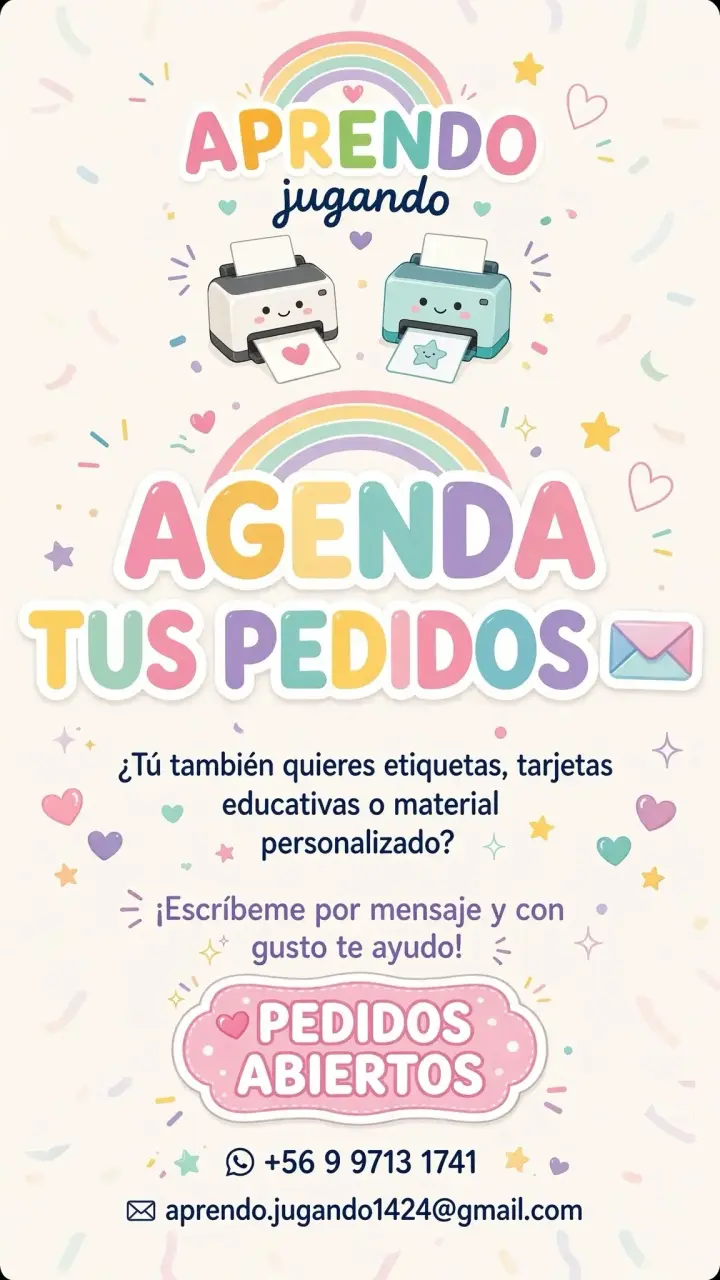 Etiquetas y tarjetas educativas personalizadas - 1