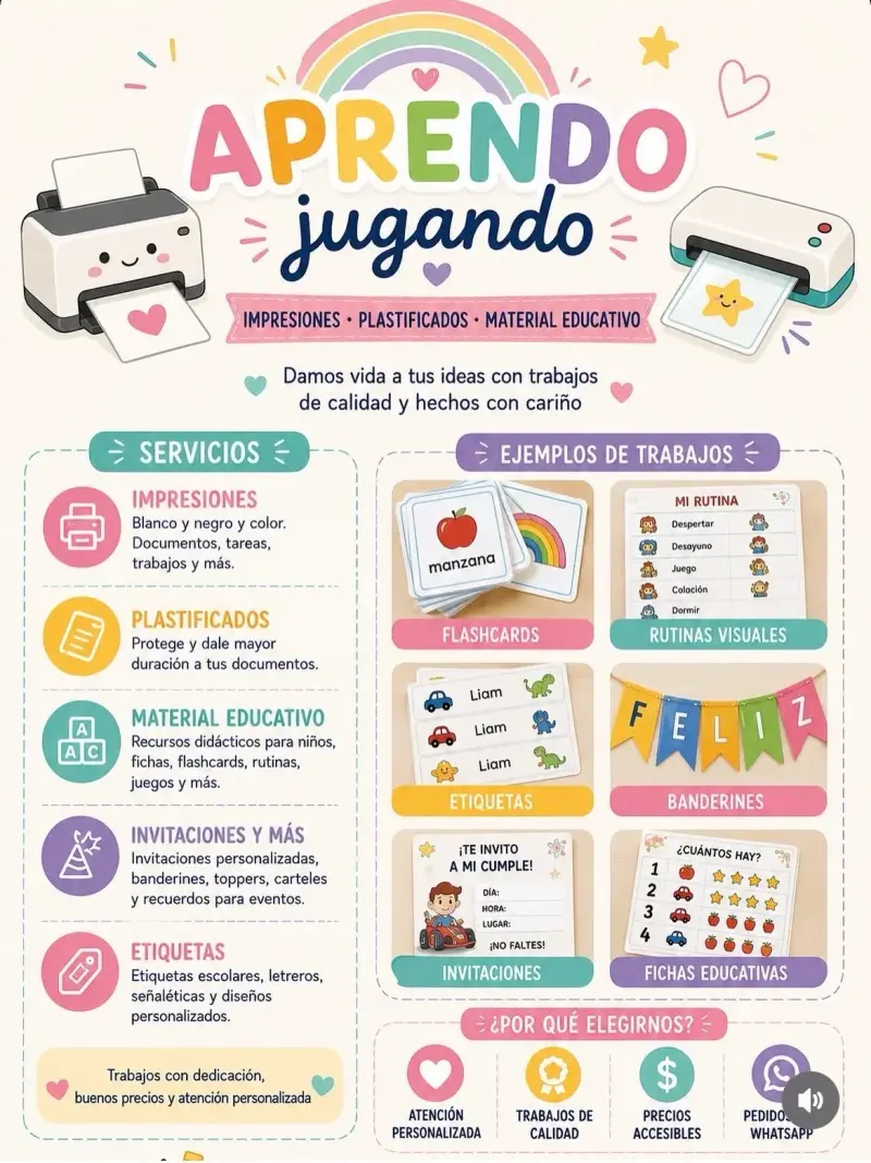 Etiquetas y tarjetas educativas personalizadas - 2