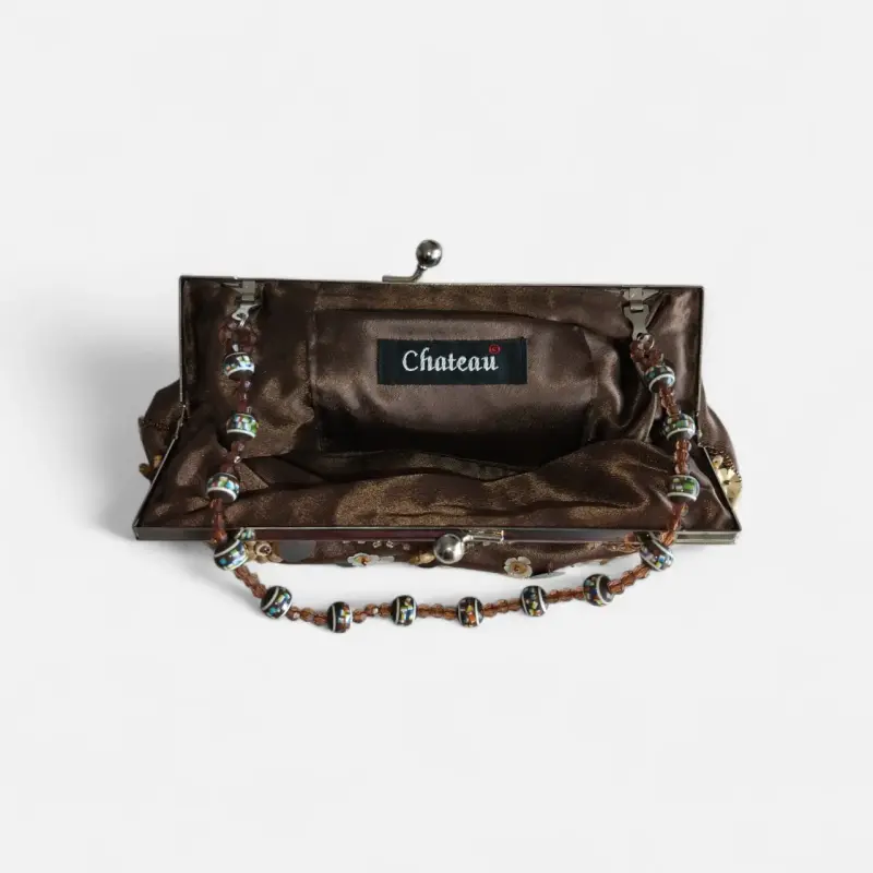 Cartera de mano vintage con lentejuelas y cuentas - 3