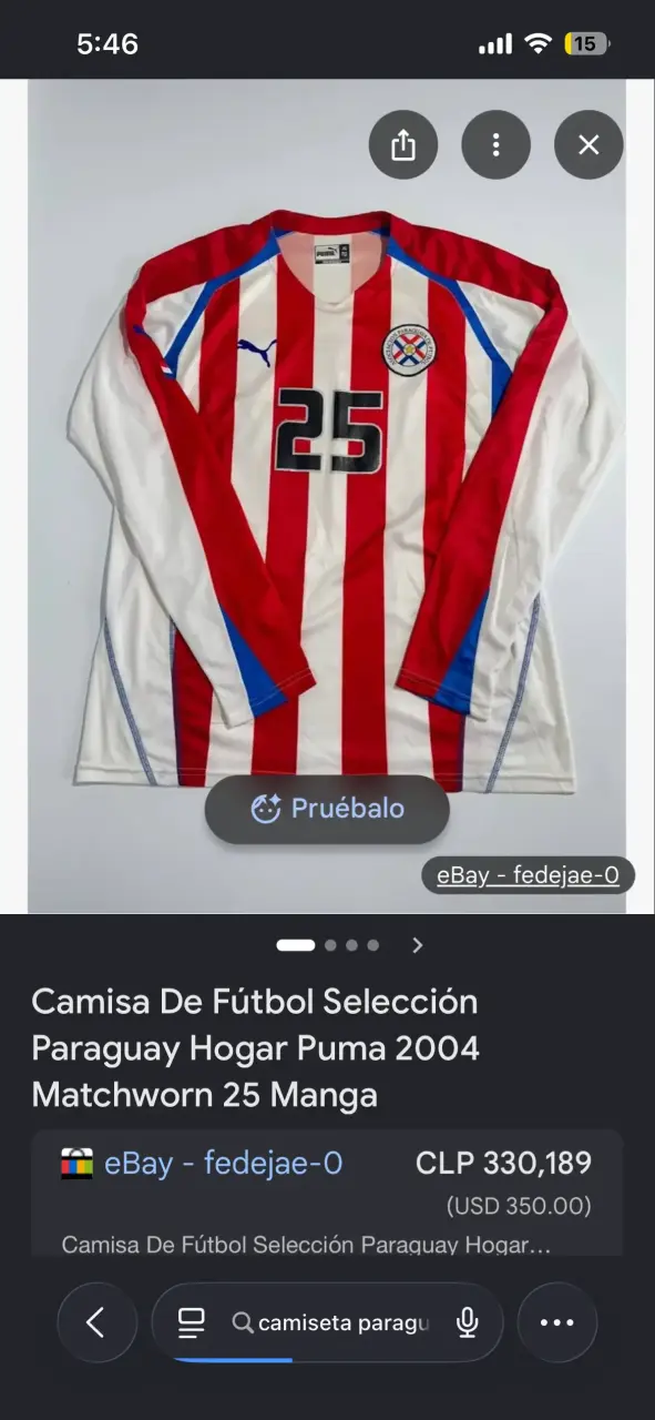 Camiseta de fútbol Paraguay año 2004 - 6