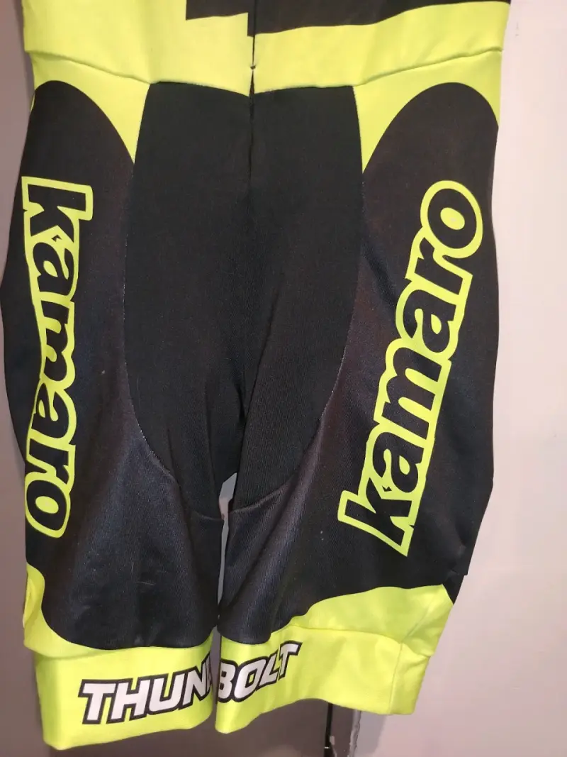 Traje de ciclismo Thunderbolt amarillo y negro - 2
