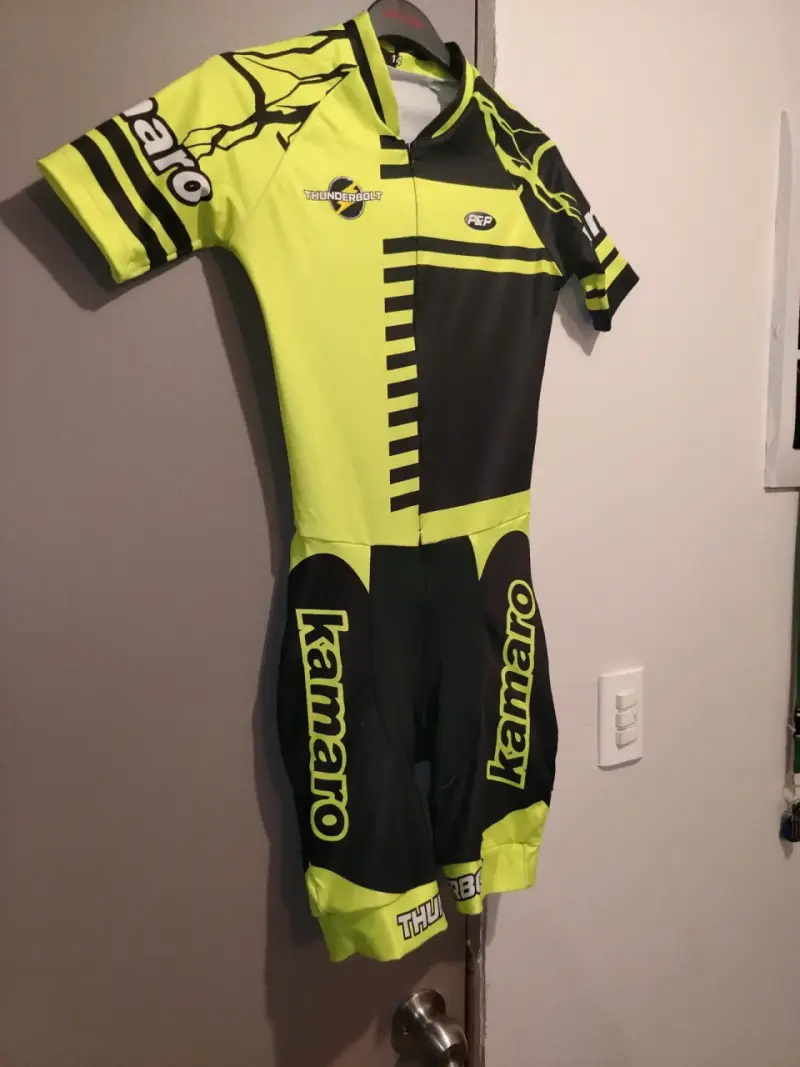 Traje de ciclismo Thunderbolt amarillo y negro - 3