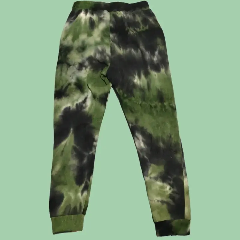 Pantalones deportivos tie-dye verde y negro - 2
